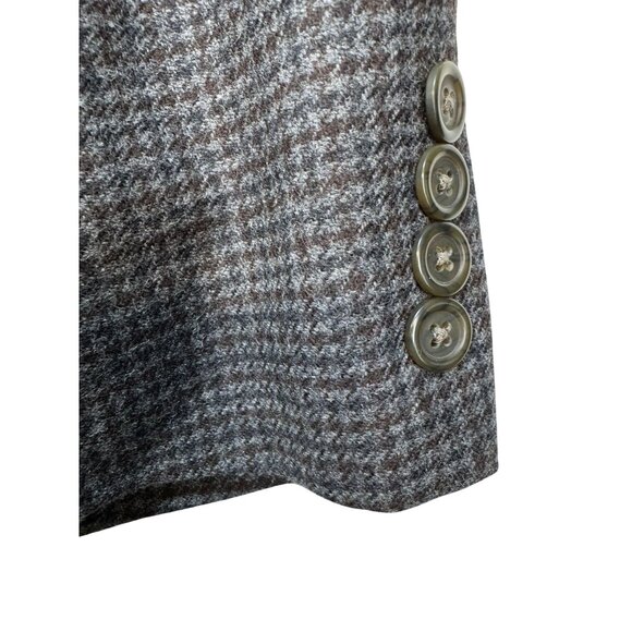 Lauren Ralph Lauren Mens Wool & Cashmere Blazer 46L Gray Check Pattern - Picture 10 of 13